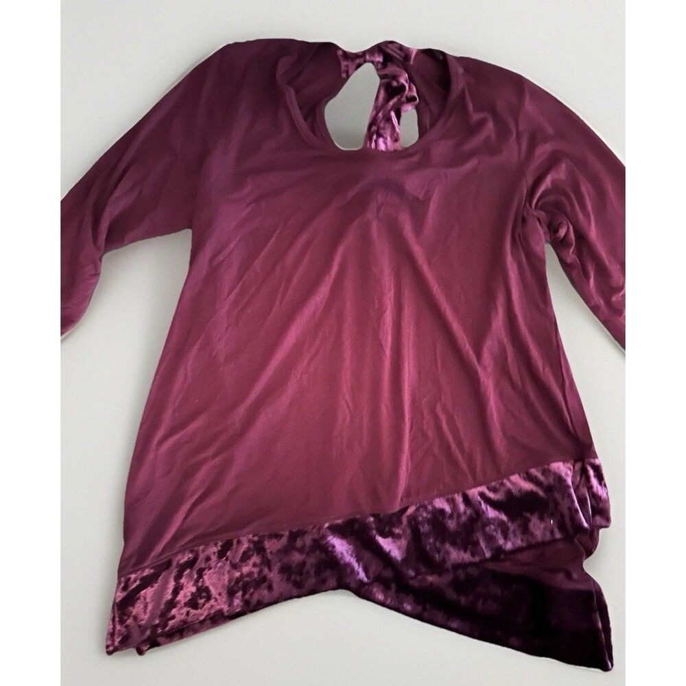 Womens Petite Medium Y2K Vamp Goth Velvet Top‎ Whimsigoth Romantic Oversized